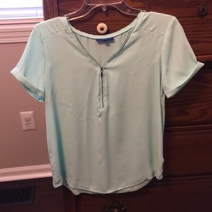Zip Front Blouse